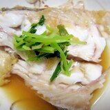 水菜と生姜鯛スチーム味醂醤油